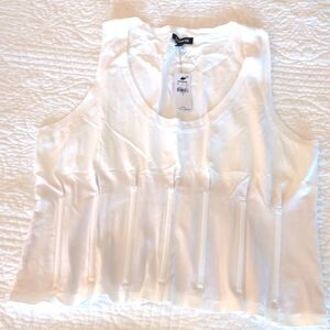 BNWT white tank top with boning